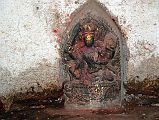 13 Kathmandu Gokarna Mahadev Temple Small Shrine Statue Holding A Sword 